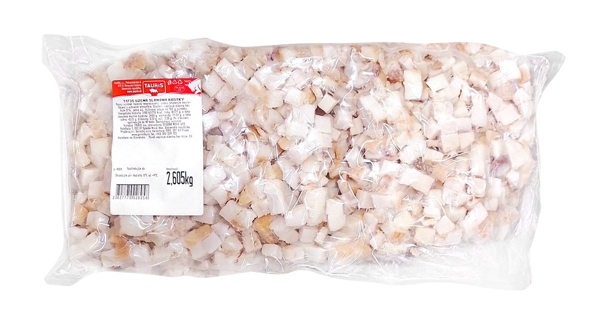 Uzená slanina kostky chlaz. cca 2,5 kg