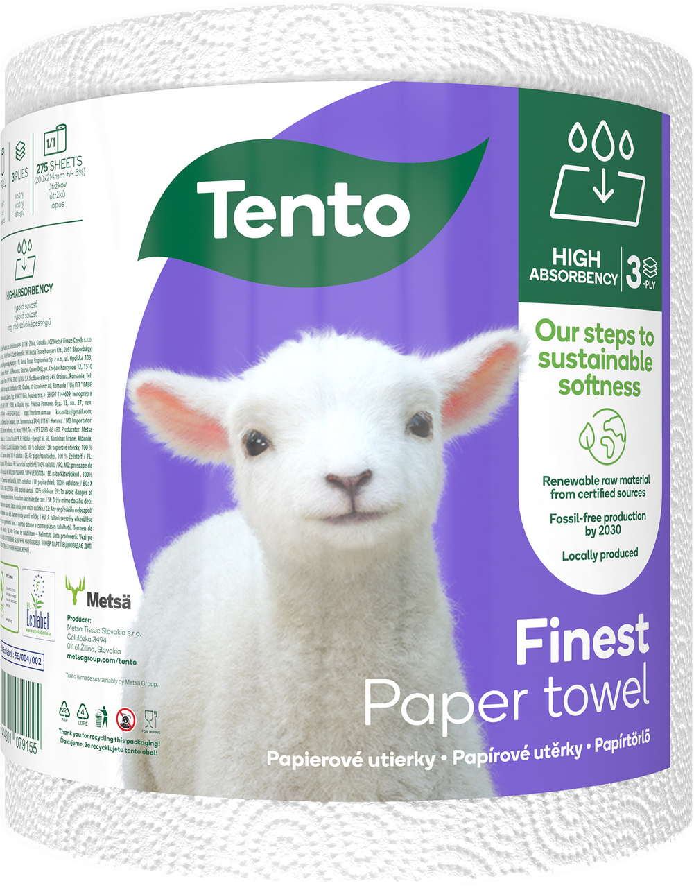 Tento Kuchyňské utěrky 3vrstvé 55 m 1 ks