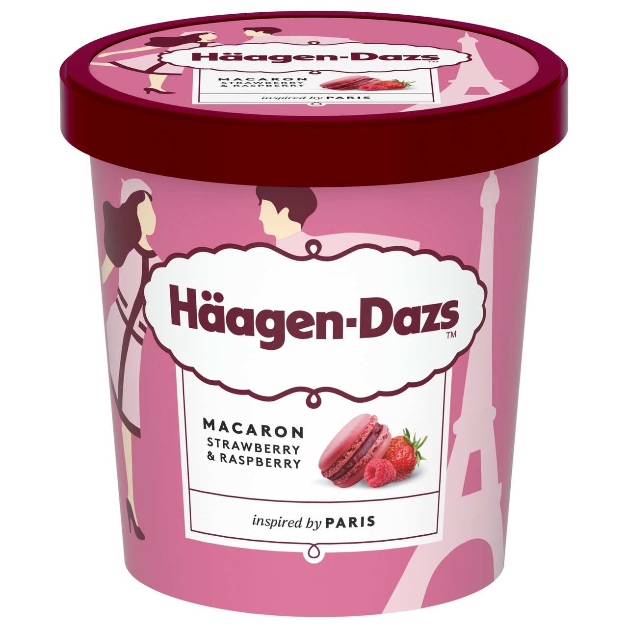 Häagen-Dazs Macaron jahoda malina mraž. 420 ml