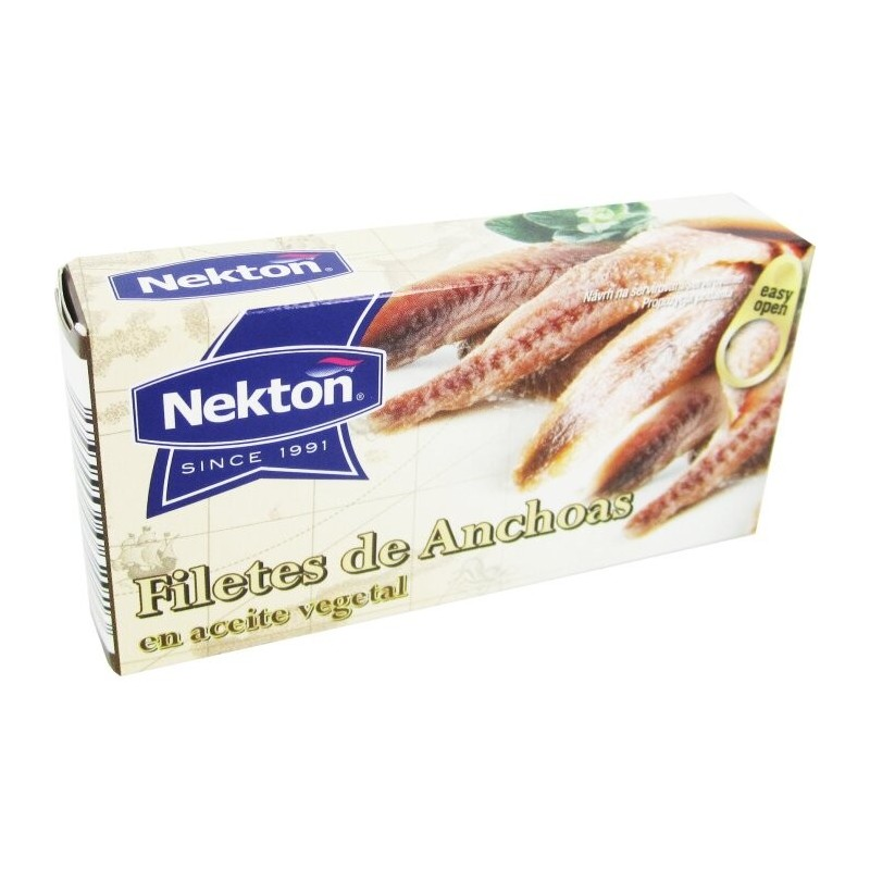 NEKTON Sardelové filety v oleji (pevný podíl 30 g) chlaz. 50 g