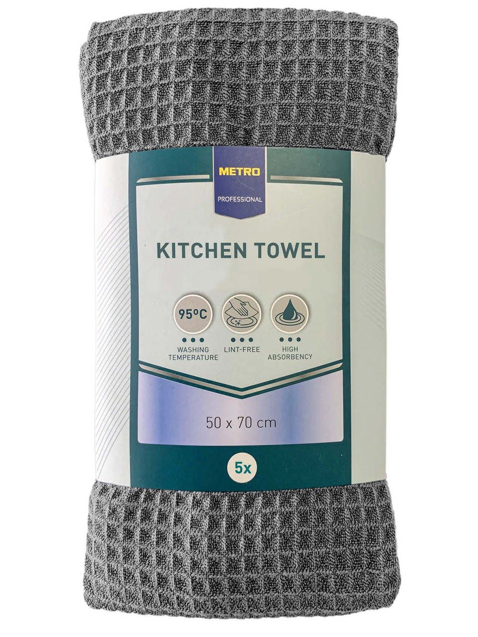 METRO PROFESSIONAL Kuchyňská utěrka MV 50 x 70 cm antracit 5 ks