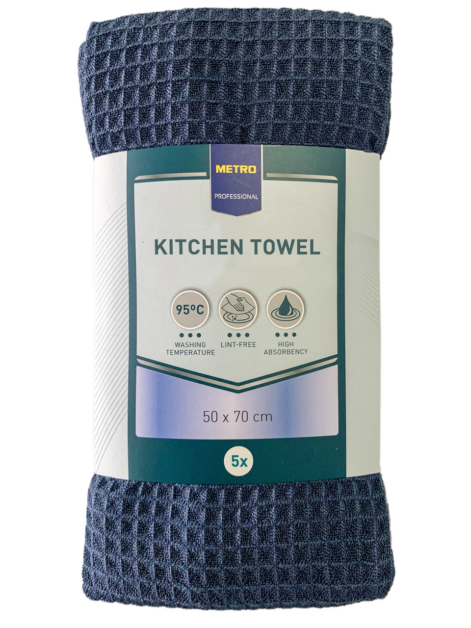 METRO PROFESSIONAL Kuchyňská utěrka MV 50 x 70 cm modrá 5 ks