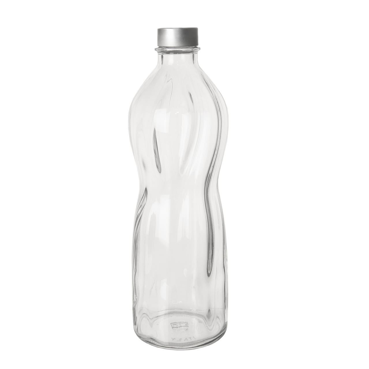 Orion Láhev na vodu s víčkem AGUA 1 l sklo/hliník 1 ks