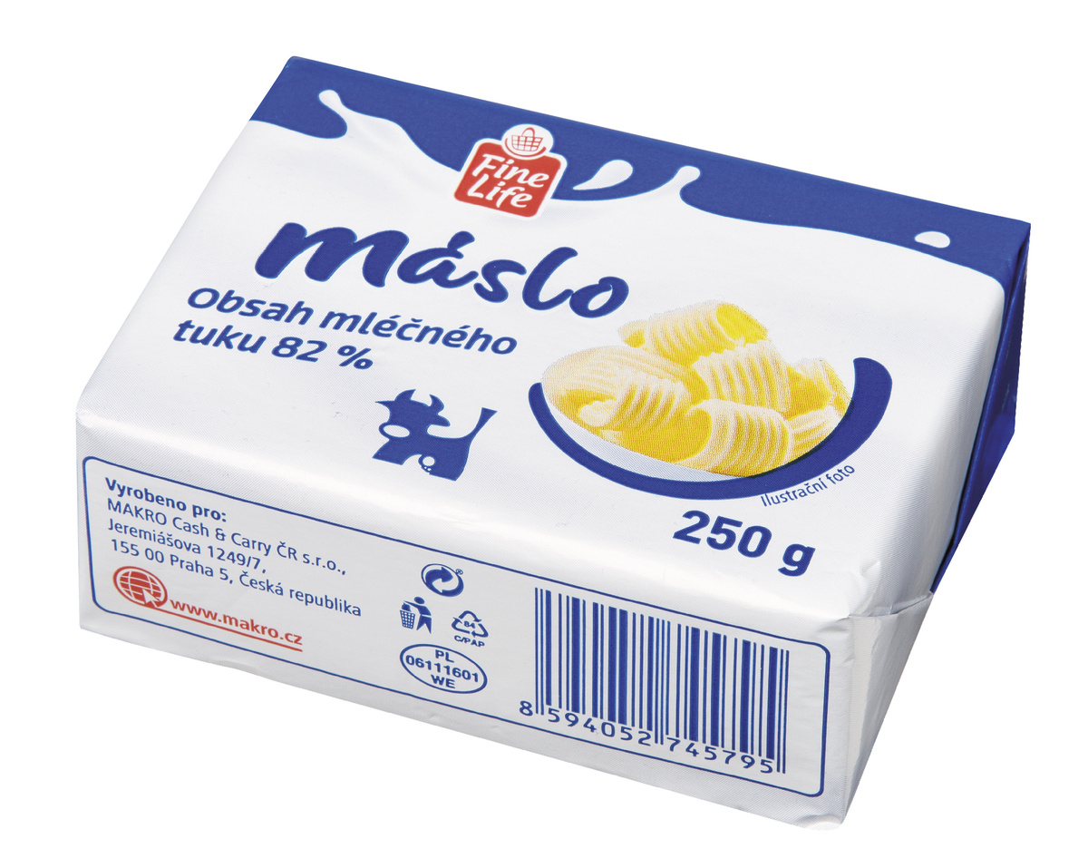 Fine Life Máslo 82 % chlaz. 250 g