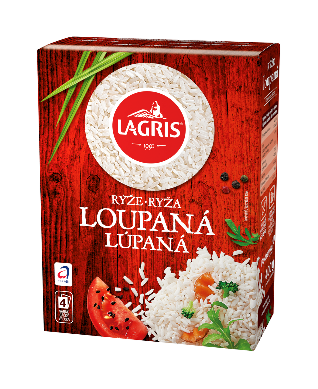 LAGRIS Rýže loupaná varné sáčky 8 x 400 g