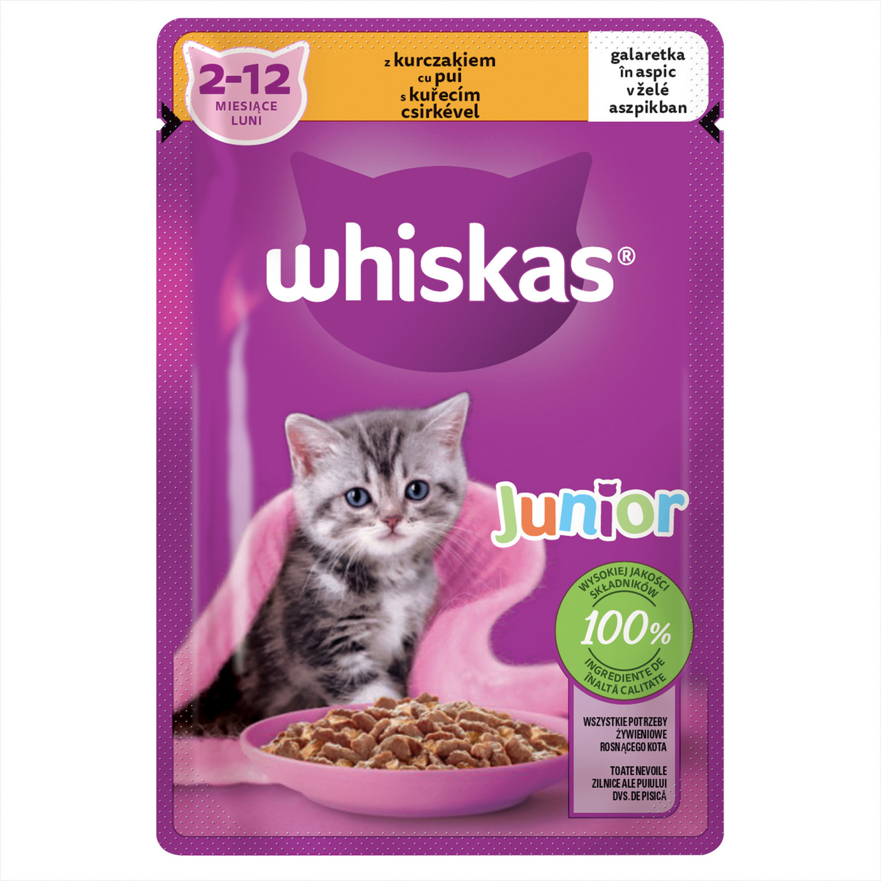 whiskas Kapsičky pro kočky Junior kuřecí 28 x 85 g