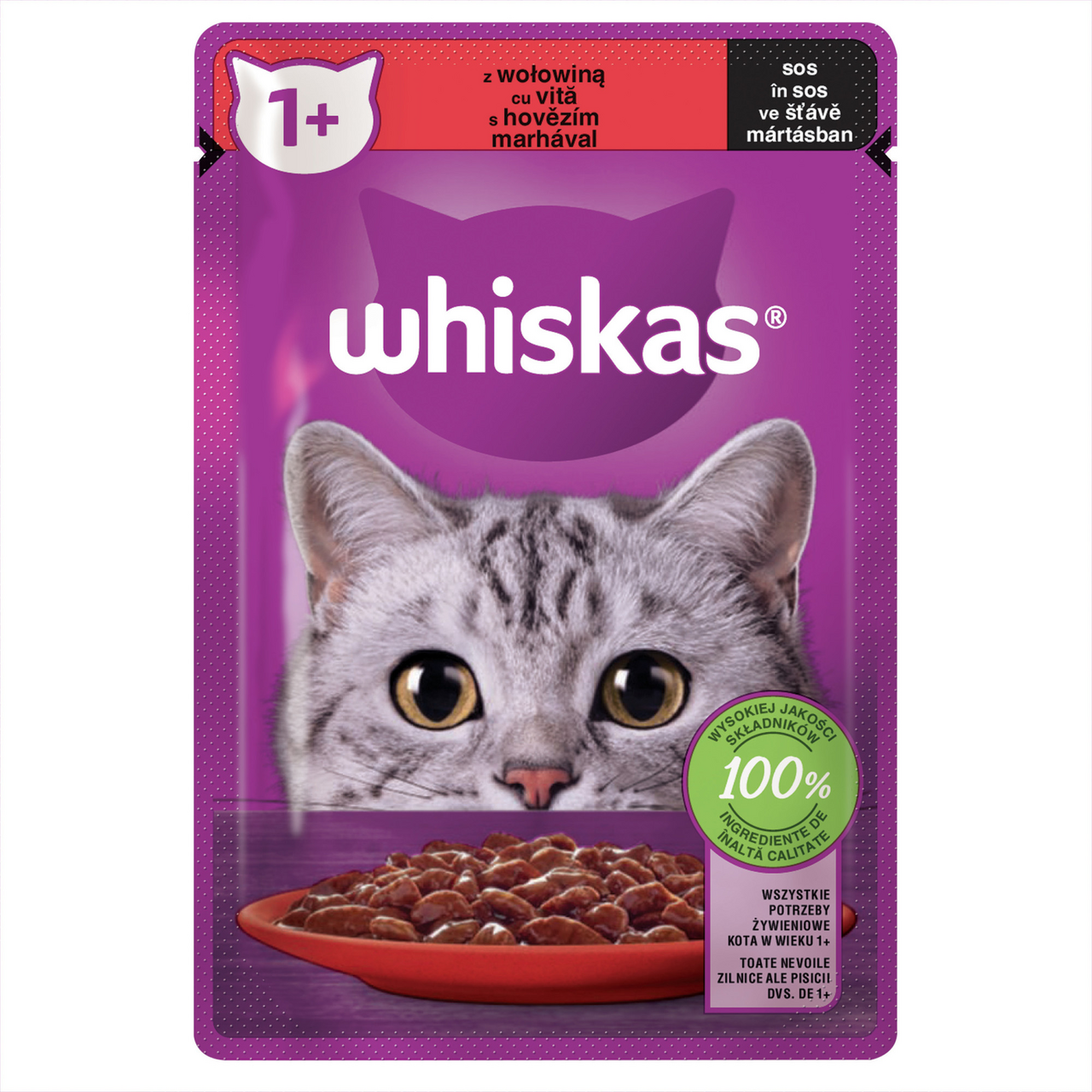 whiskas Kapsičky pro kočky hovězí 28 x 85 g