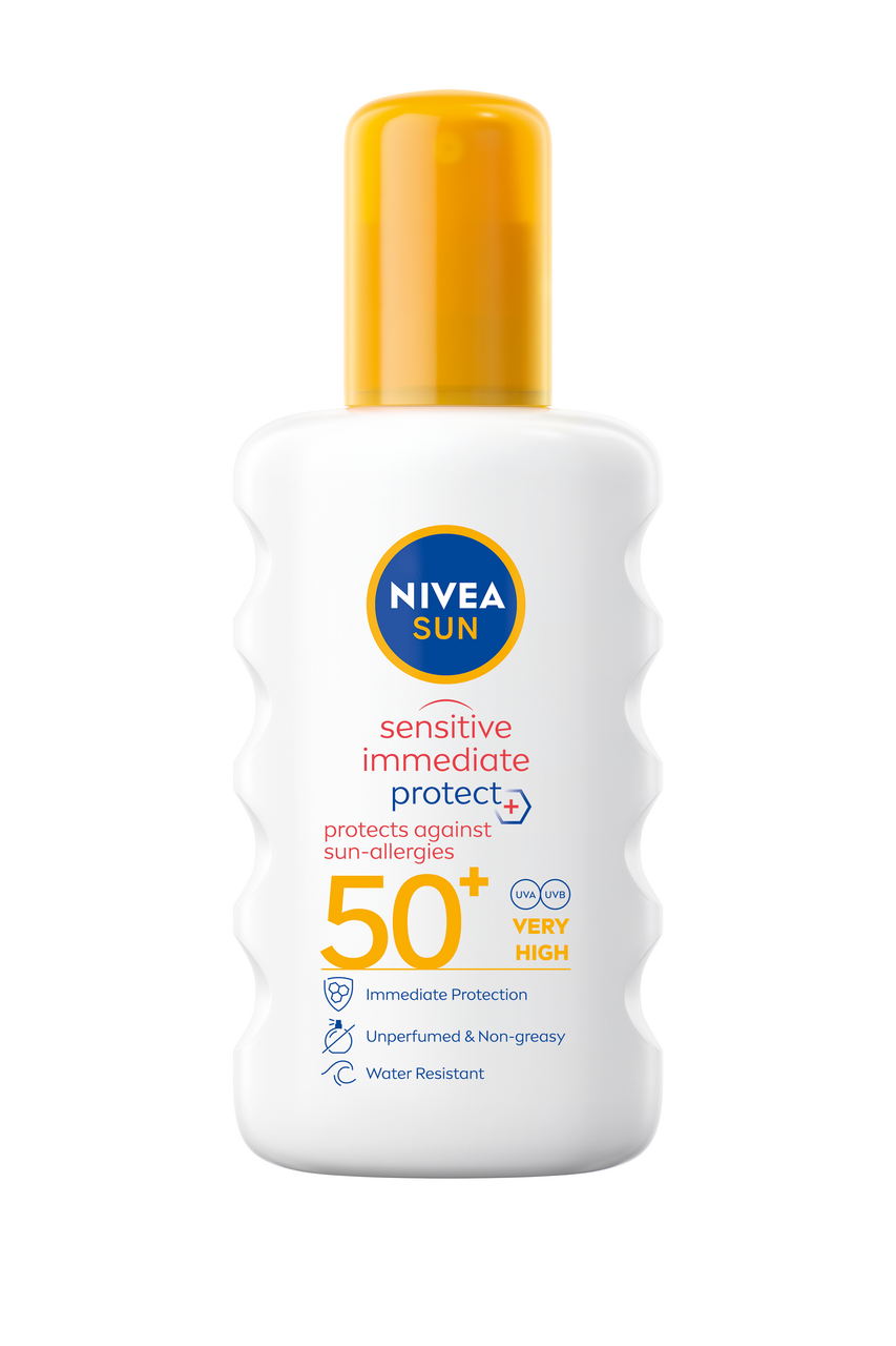 NIVEA Sun Sensitive Sprej na opalování OF50 200 ml