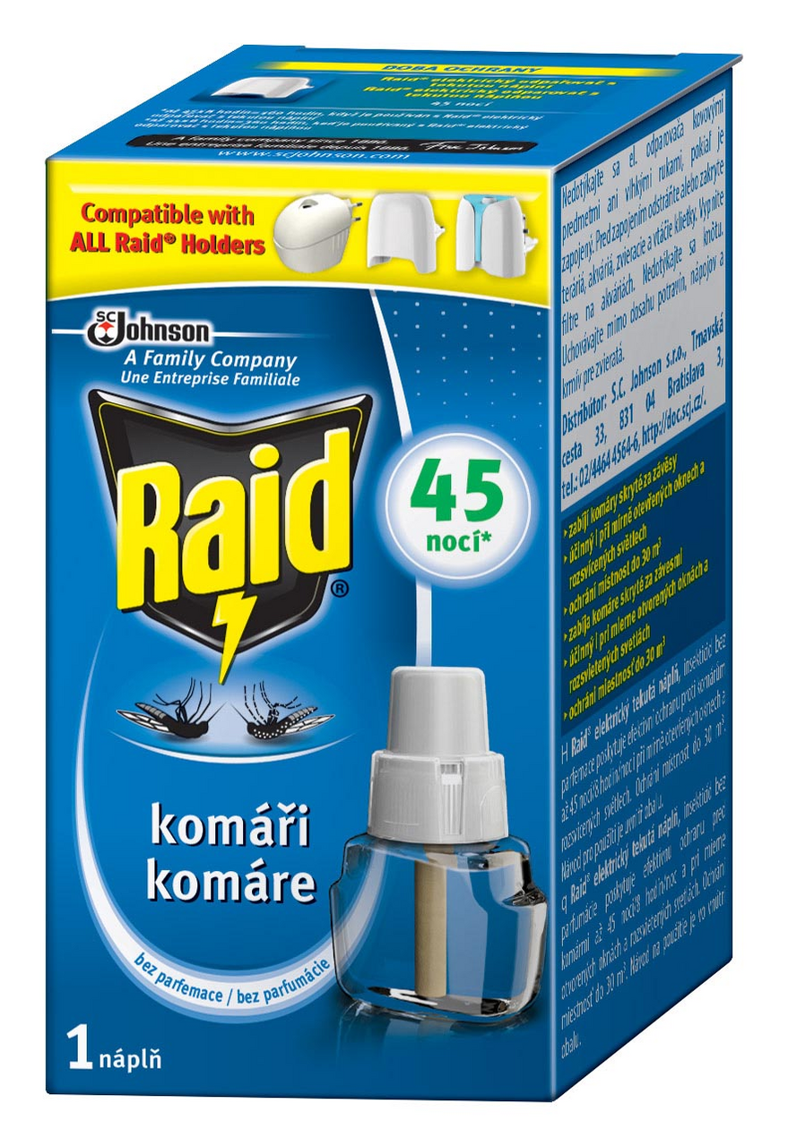 Raid Proti komárům náhradní náplň tekutá 45 nocí 1 ks