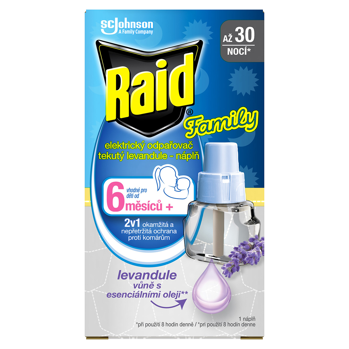 Raid Family Elektrický odpařovač proti komárům levandule - náhradní náplň 1 ks