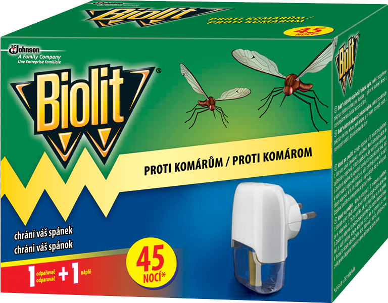 Biolit Proti komárům Elektrický odpařovač s tekutou náplní 45 nocí 1 ks