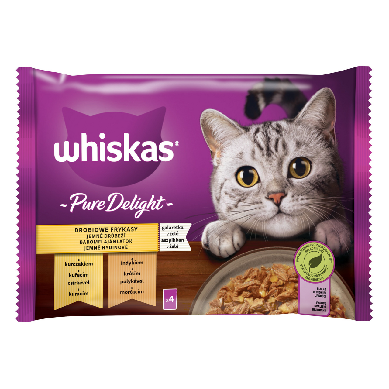 whiskas Drůběží v želé kapsička pro kočky 4 x 85 g