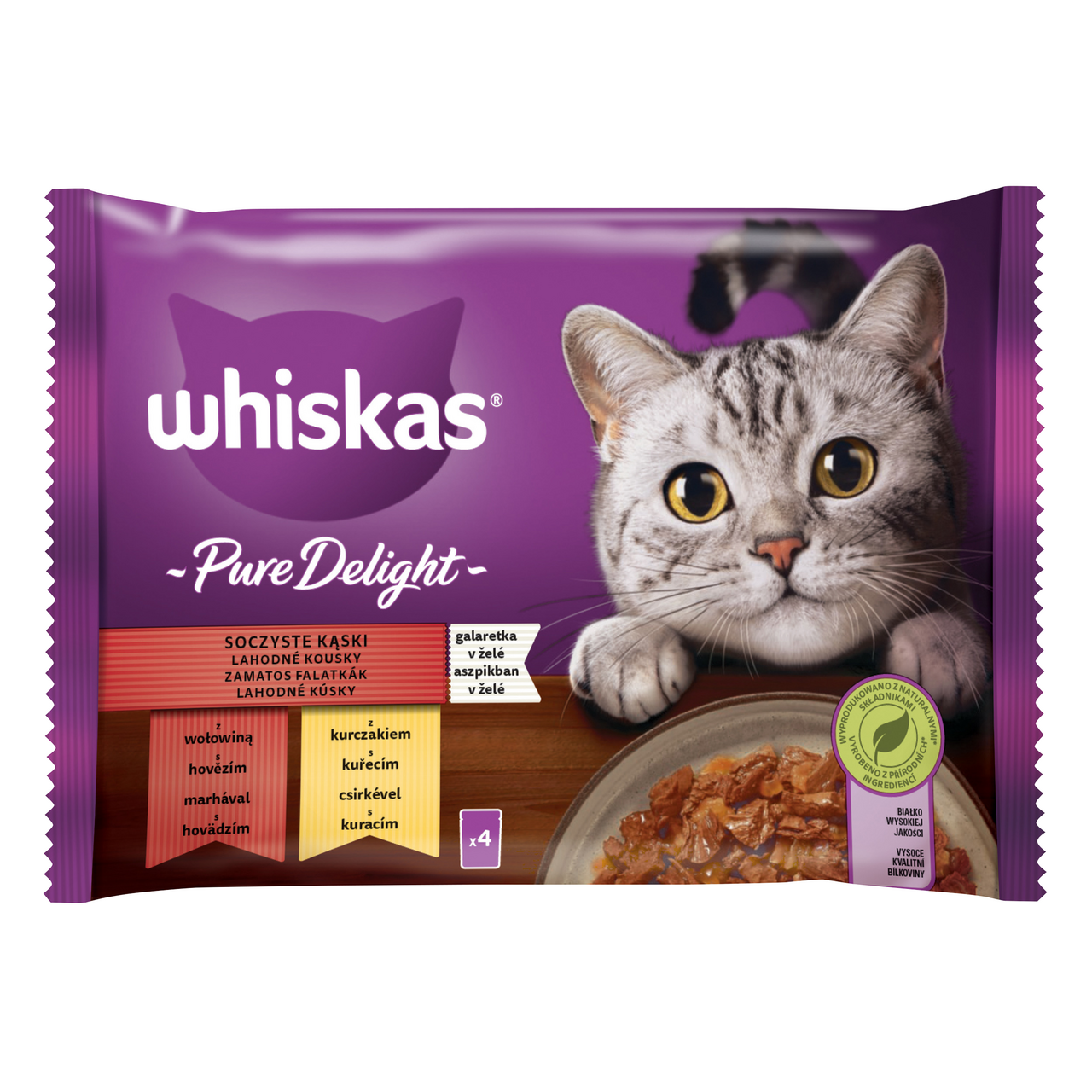 whiskas Pure Delight Klasik v želé kapsička pro kočky 4 x 85 g