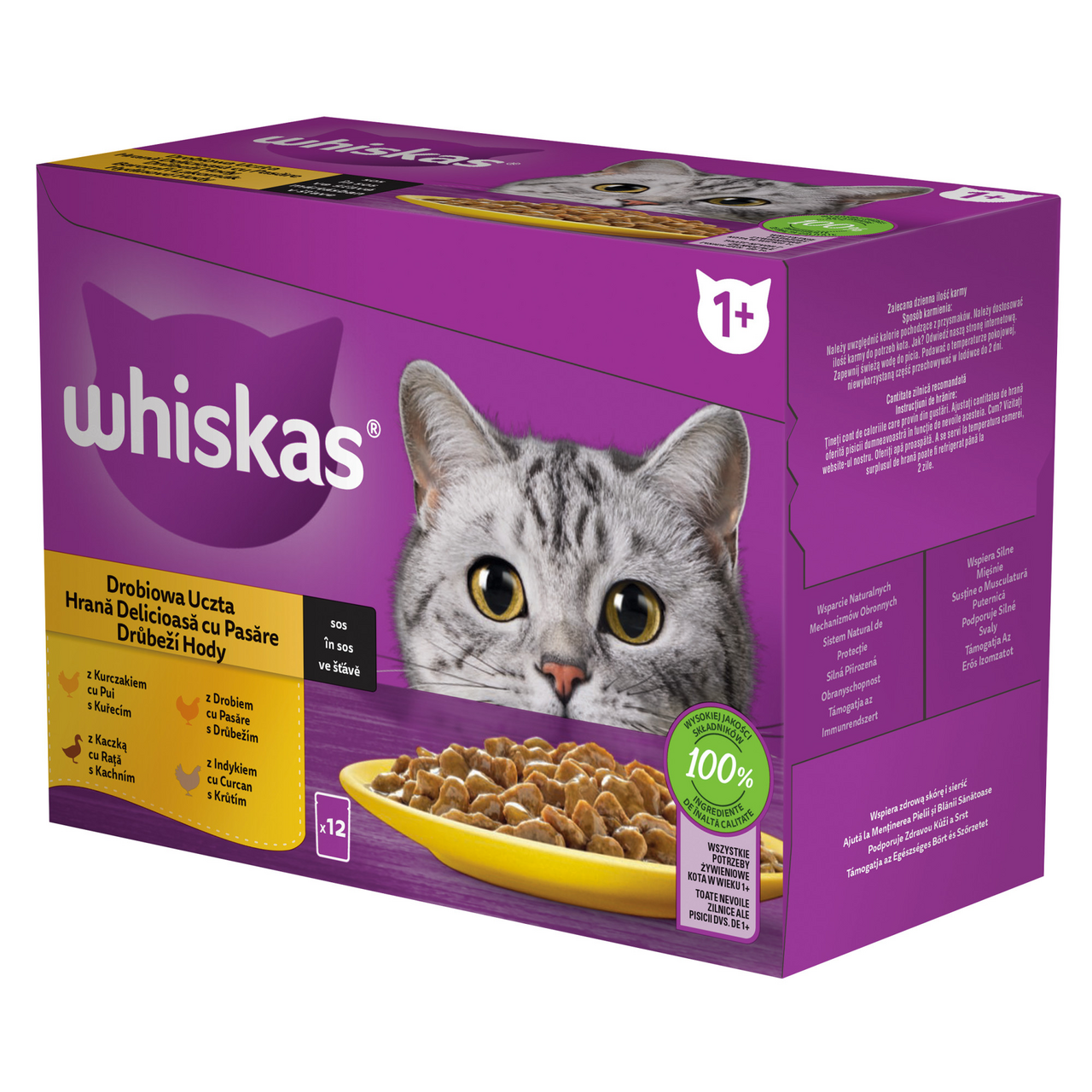 whiskas Drůbeží ve šťávě kapsička pro kočky 12 x 85 g