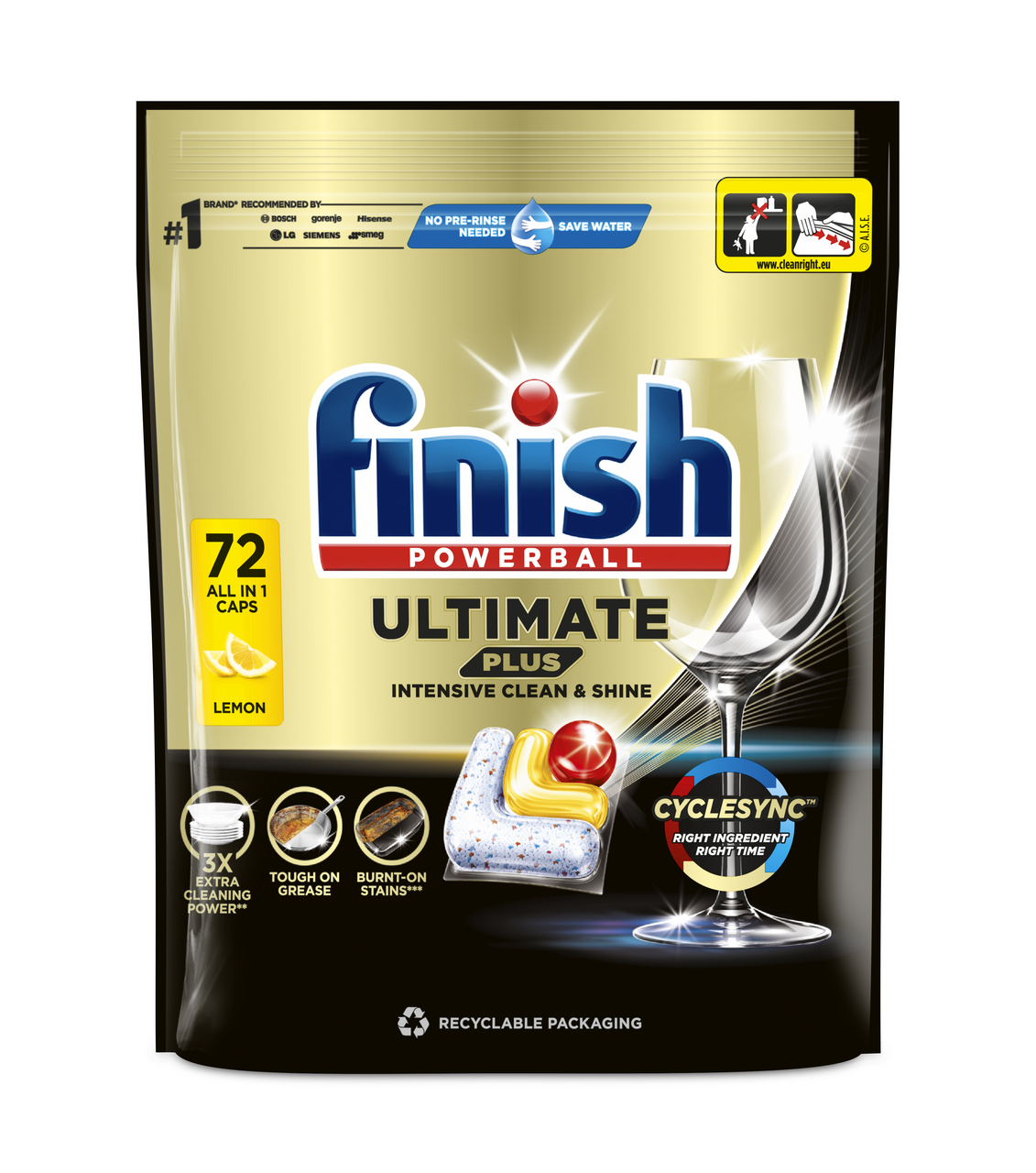 finish Ultimate Plus Lemon kapsle 72 ks