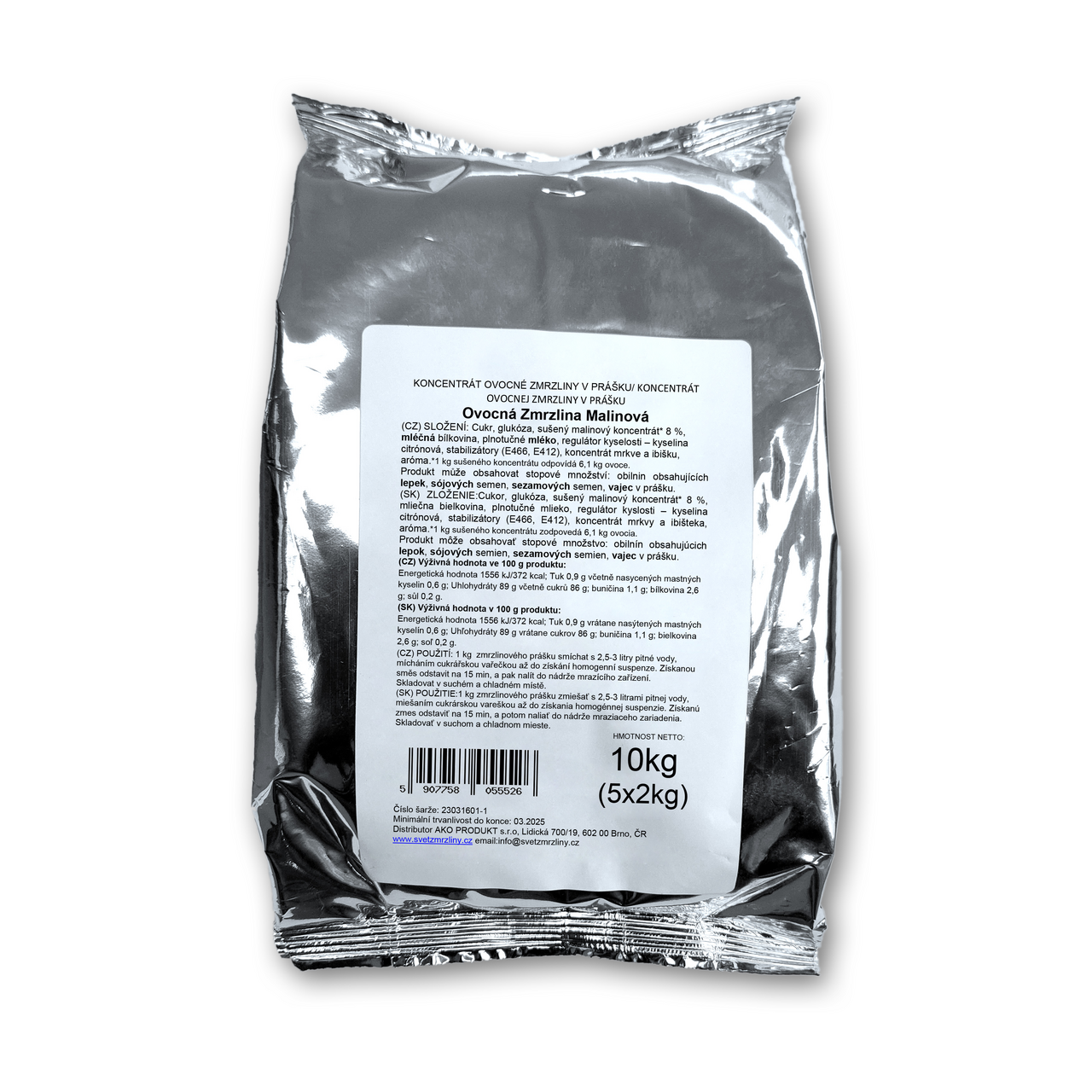 KORUNA Zmrzlinová směs příchuť malina 2 kg