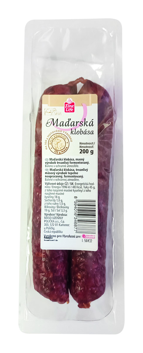 Fine Life Maďarská klobása chlaz. 200 g