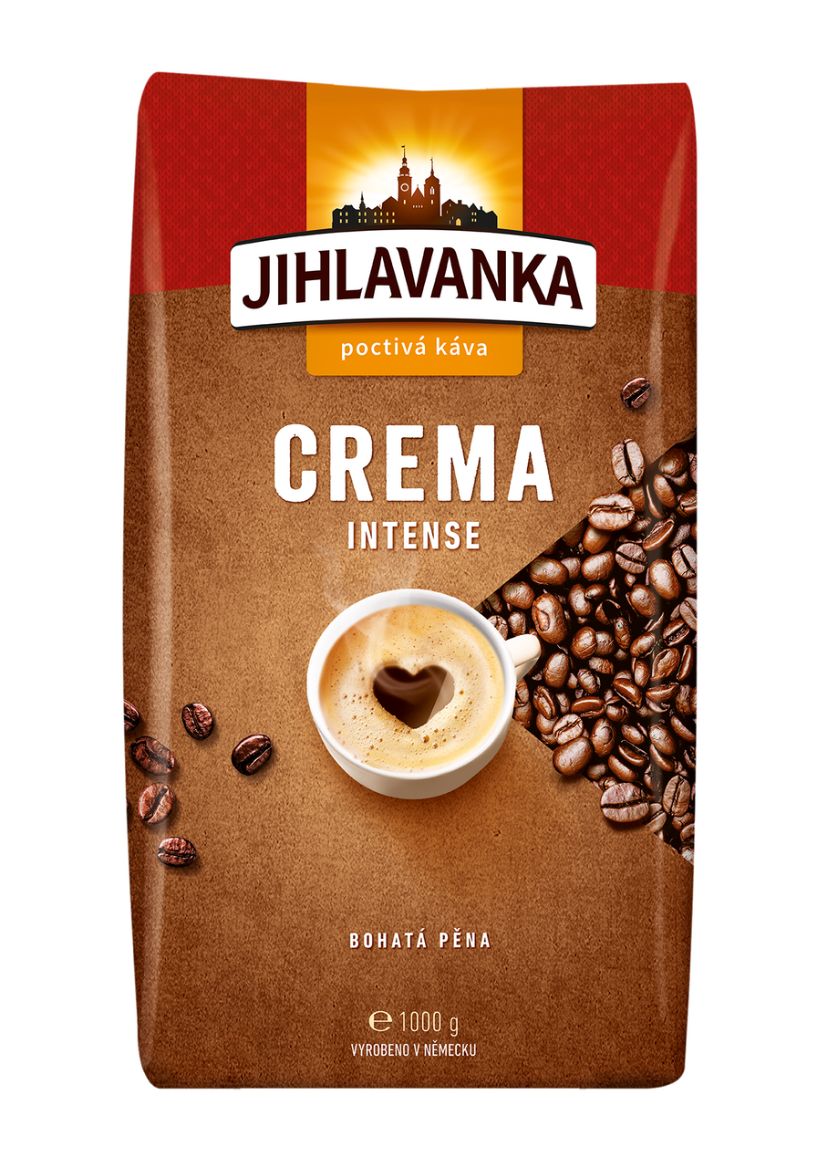 JIHLAVANKA Crema Intense zrnková káva 1 kg