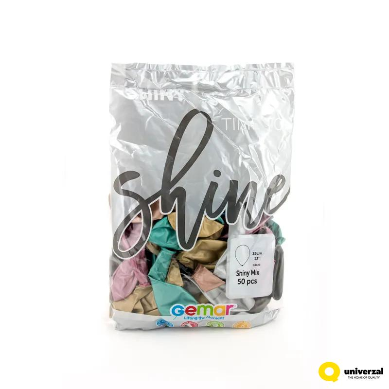 SMARTBALLOONS Balónky Shine 33 cm mix 50 ks