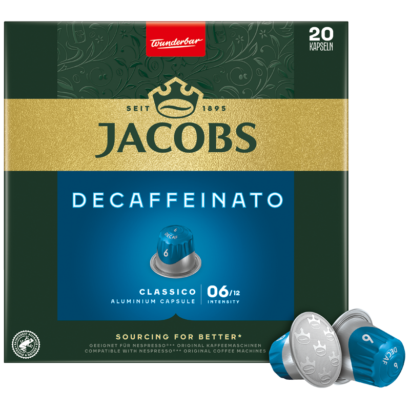 JACOBS Lungo Decaffeinato kapsle kávové 20 ks
