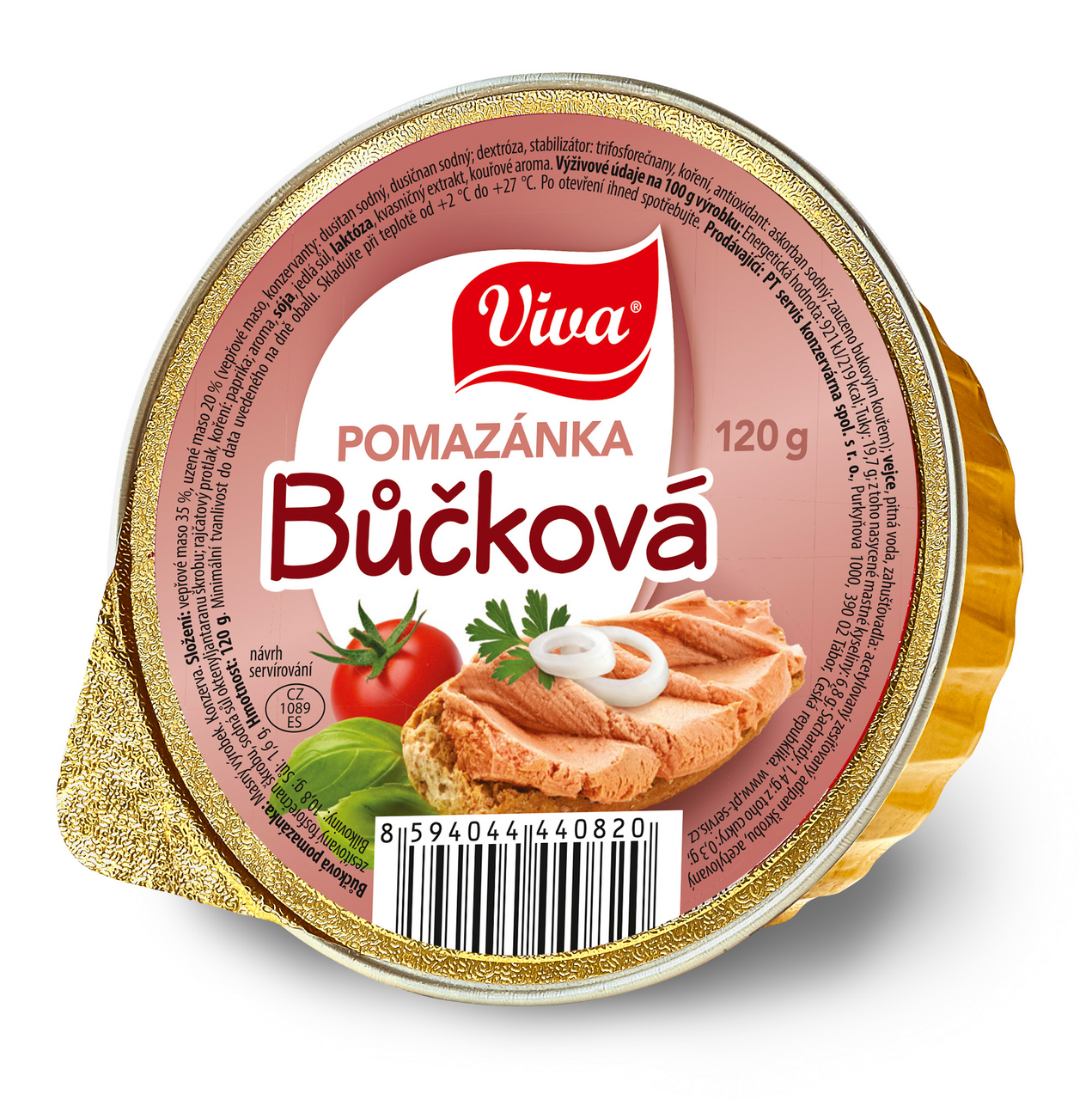 Viva Pomazánka bůčková 16 x 120 g