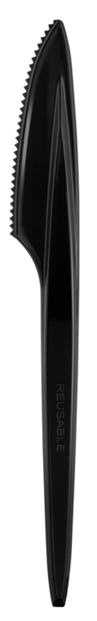 Nůž PS opakovaně použitelný 17,5 cm černý 100 ks