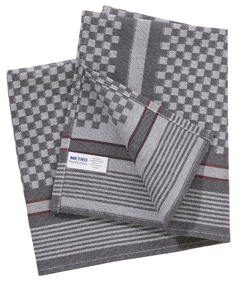 METRO PROFESSIONAL Utěrka 50 x 90 cm černá 10 ks