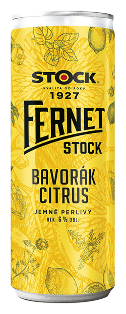 STOCK FERNET Bavorák 6 % 4 x 250 ml