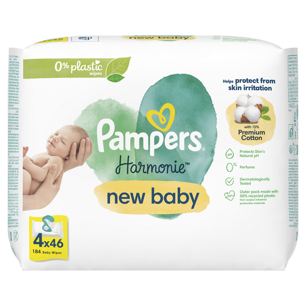 Pampers Wipes New Baby dětské vlhčené ubrousky 184 ks