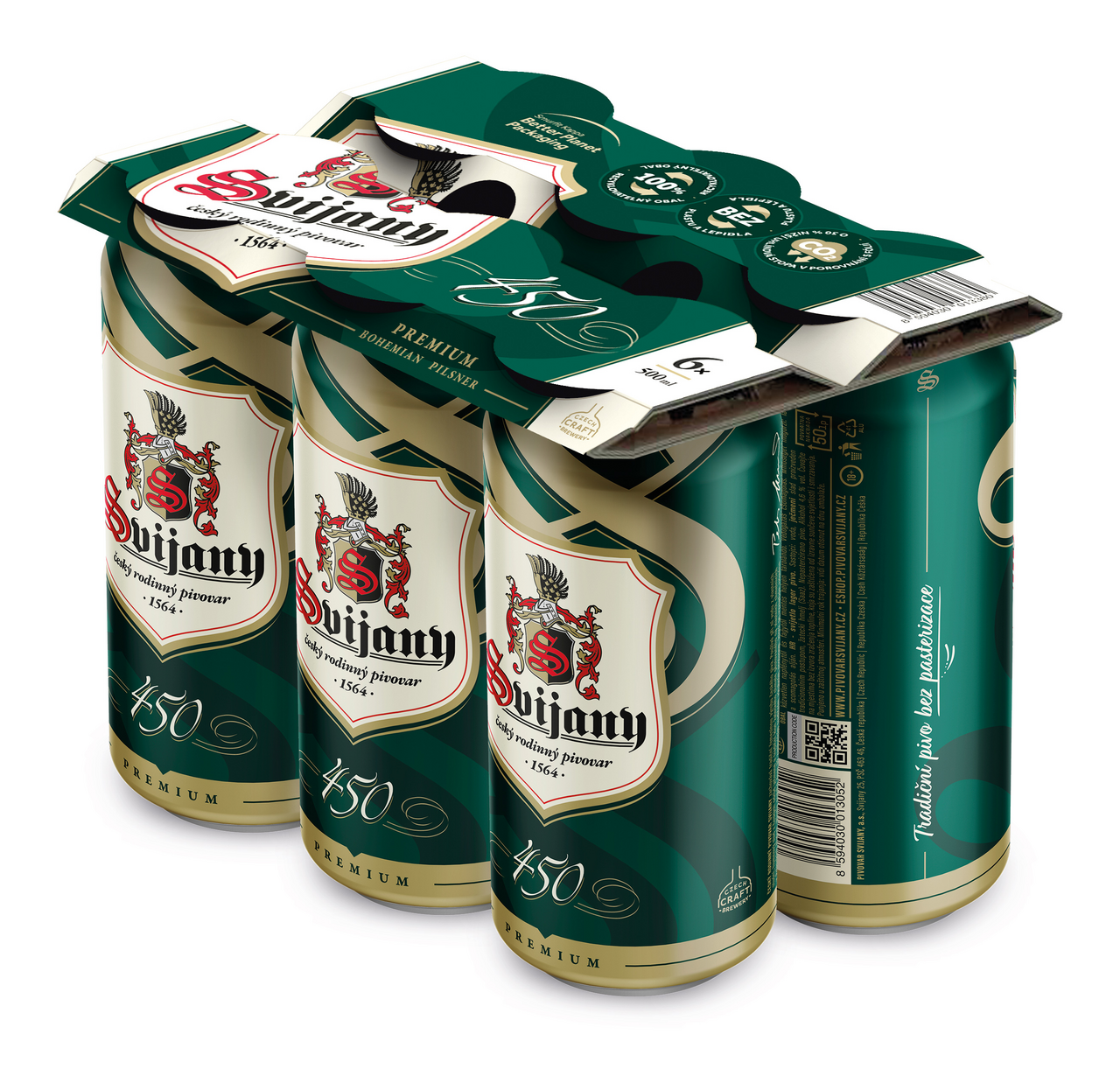 Svijany 450 Prémiový ležák světlý 6 x 500 ml plech