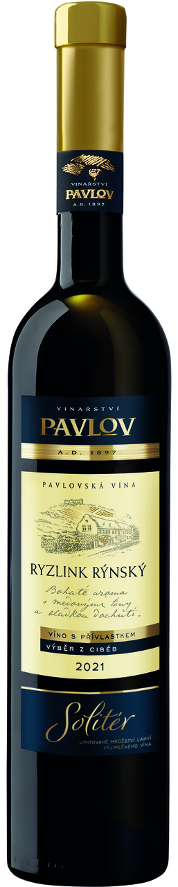 PAVLOV Ryzlink rýnský výběr z cibéb Solitér 500 ml