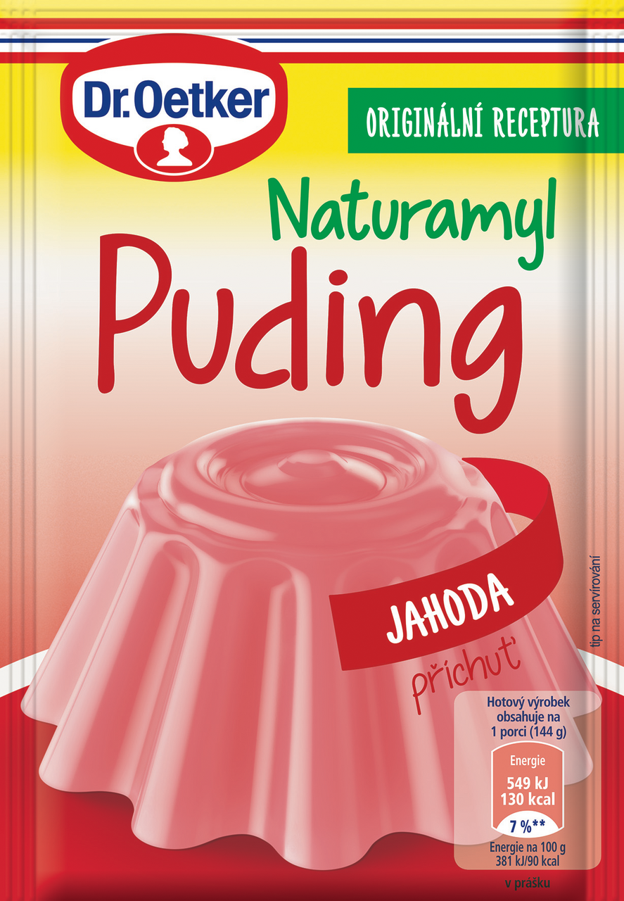 Dr. Oetker Naturamyl Puding 37 g  Přích.Jahoda