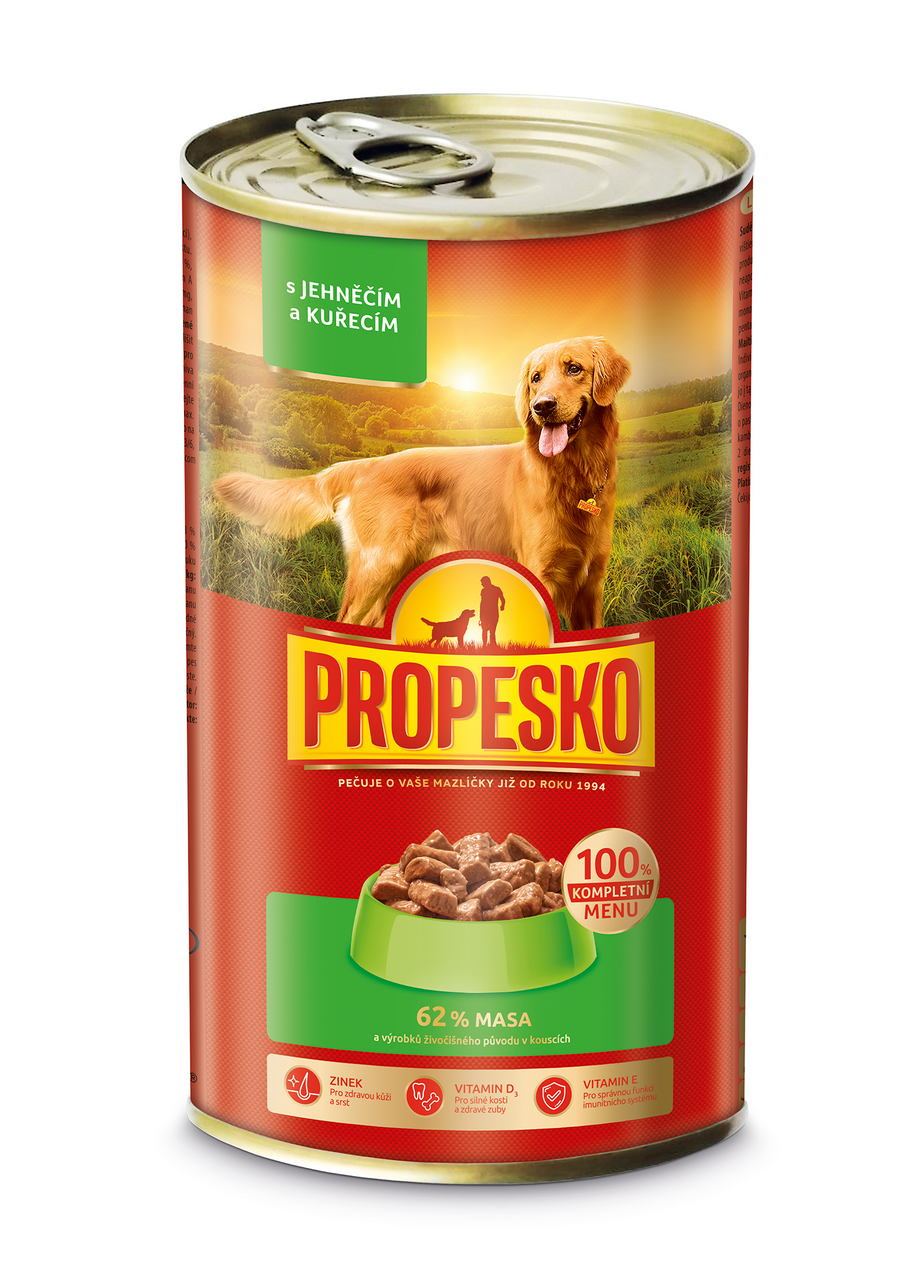 PROPESKO Konzerva jehněčí, kuřecí 1,24 kg