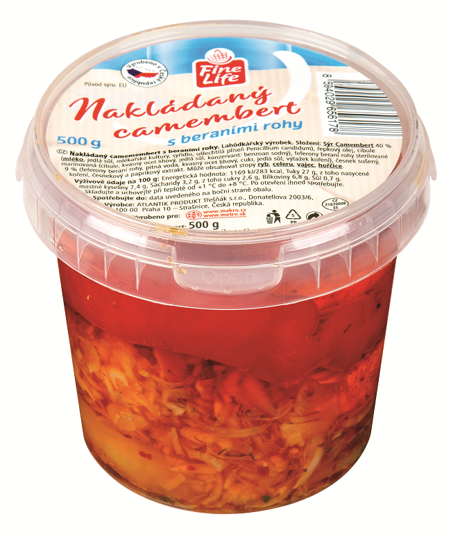 Fine Life Camembert nakládaný (pevný podíl 295 g) chlaz. 500 g