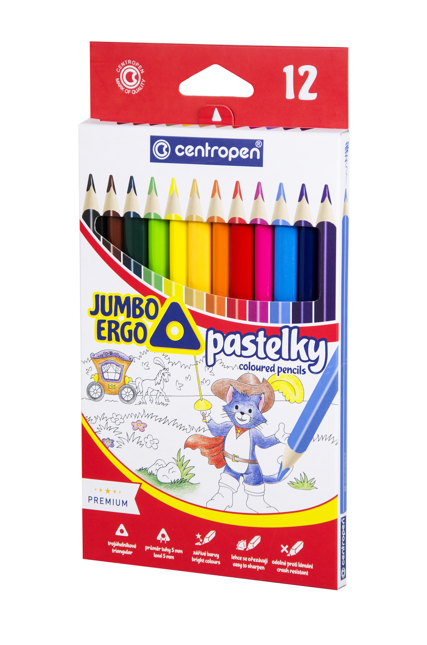 centropen Jumbo Pastelky trojhranné 12 ks