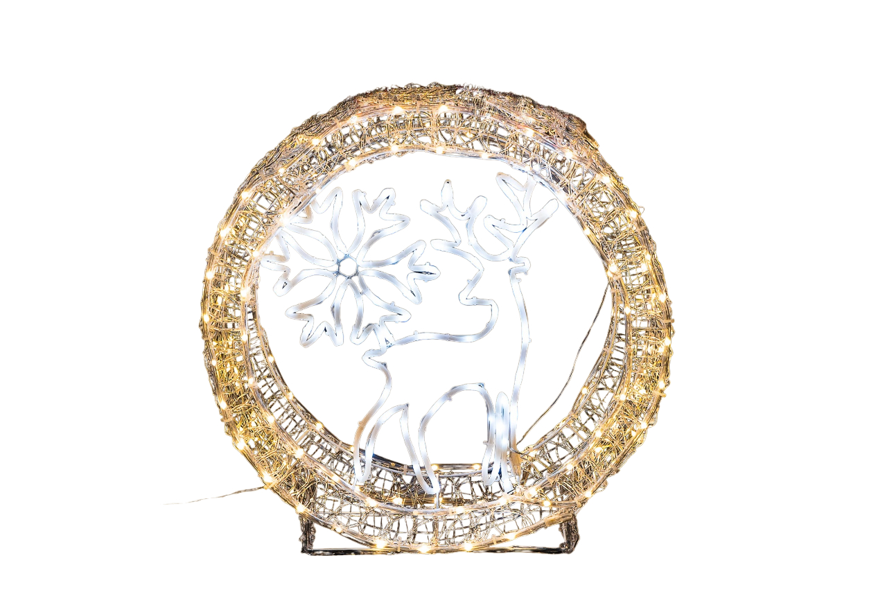 Tarrington House Světelný jelen v kruhu 55 cm, 242 l 1 ks