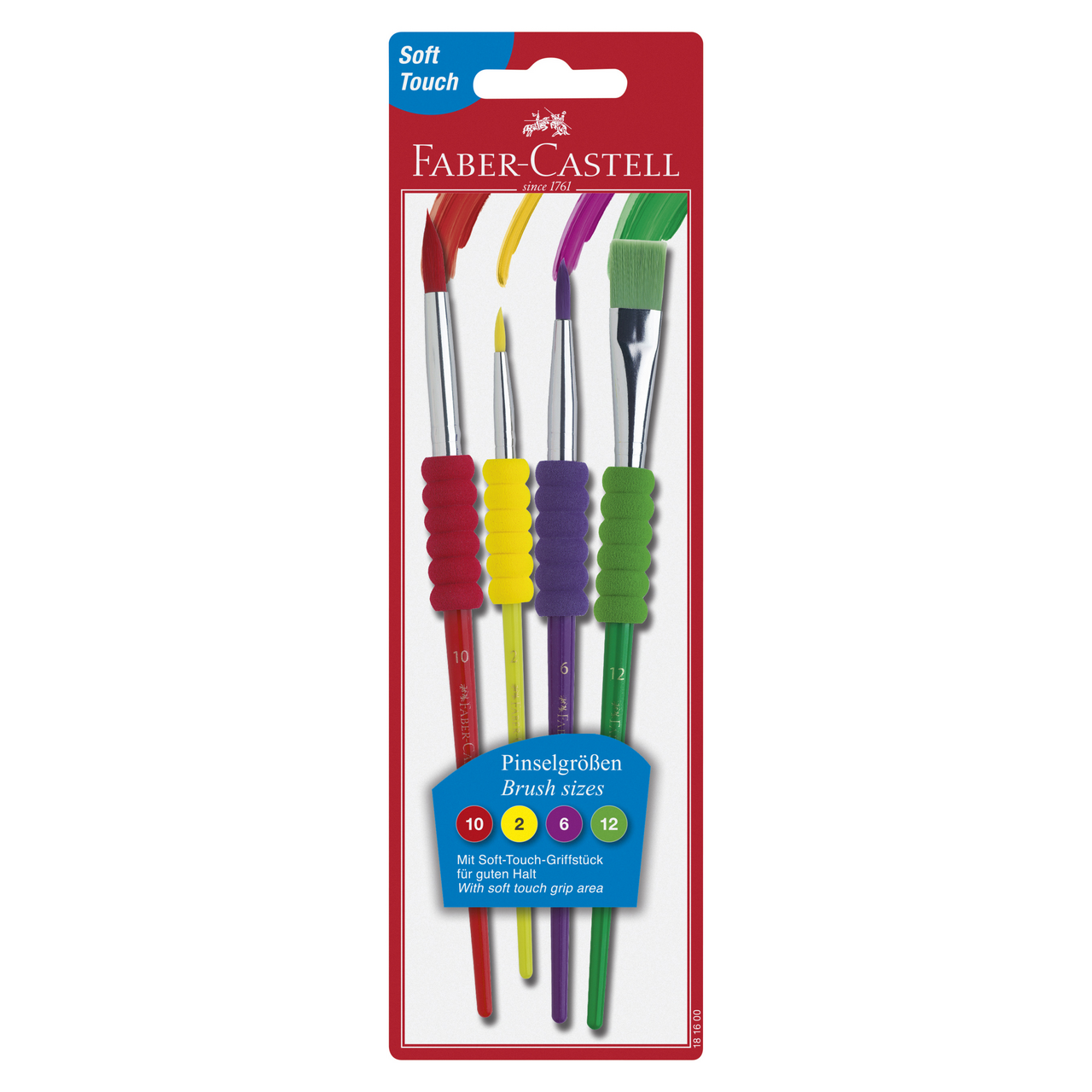 FABER-CASTELL Štetce Soft Touch 4 ks