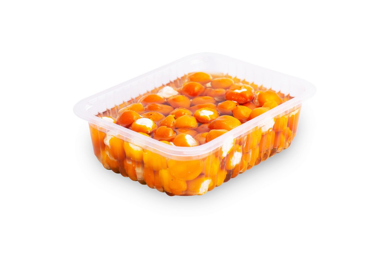 Oranžové papričky plněné sýrem chlaz. 800 g