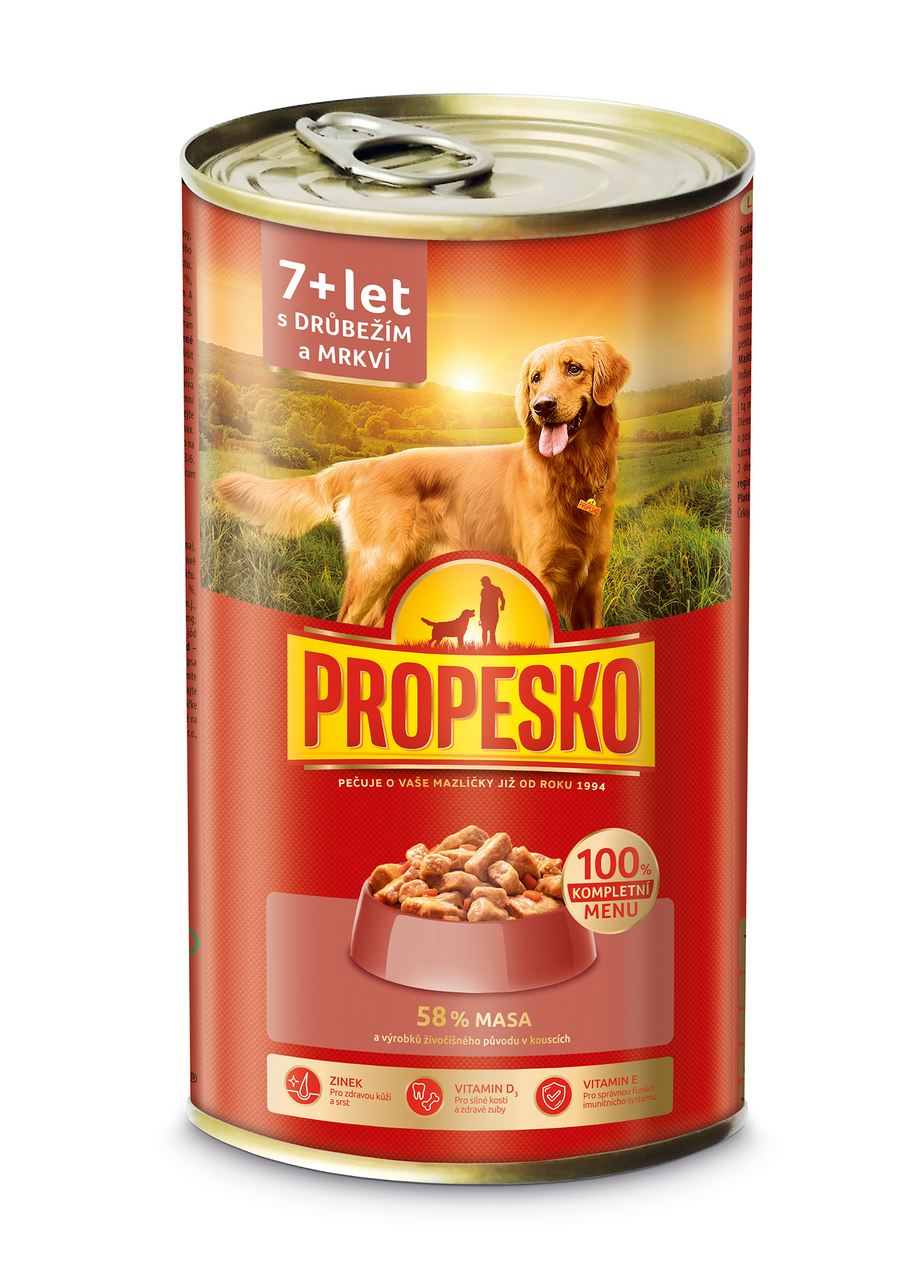 PROPESKO Konzerva Senior drůbeží 1,24 kg
