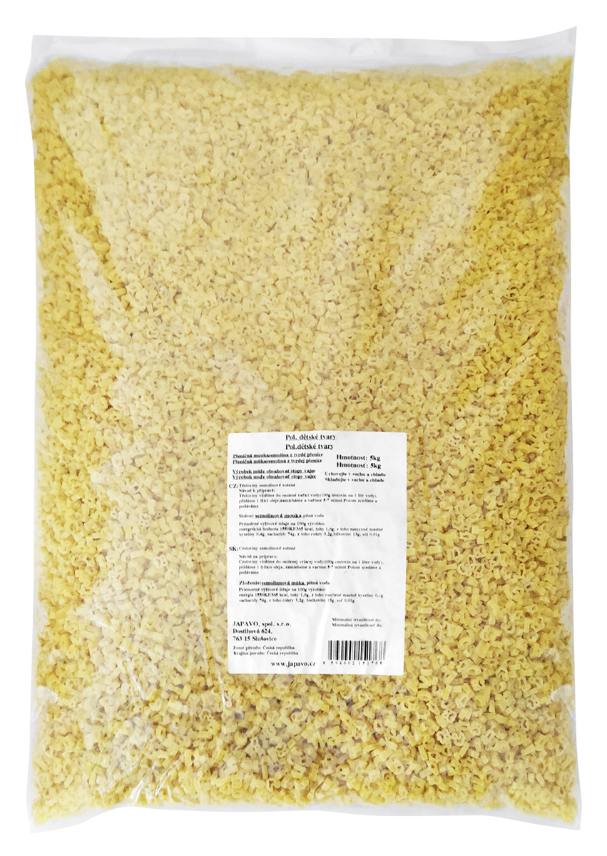 JAPAVO Těstoviny dětské tvary 5 kg