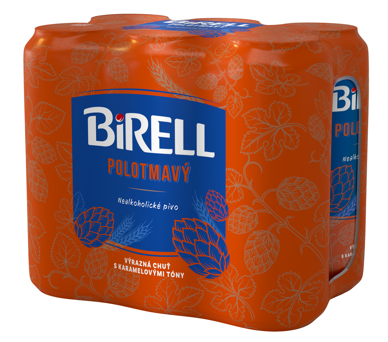 BIRELL Polotmavý Pivo nealkoholické 4 x 6 x 500 ml