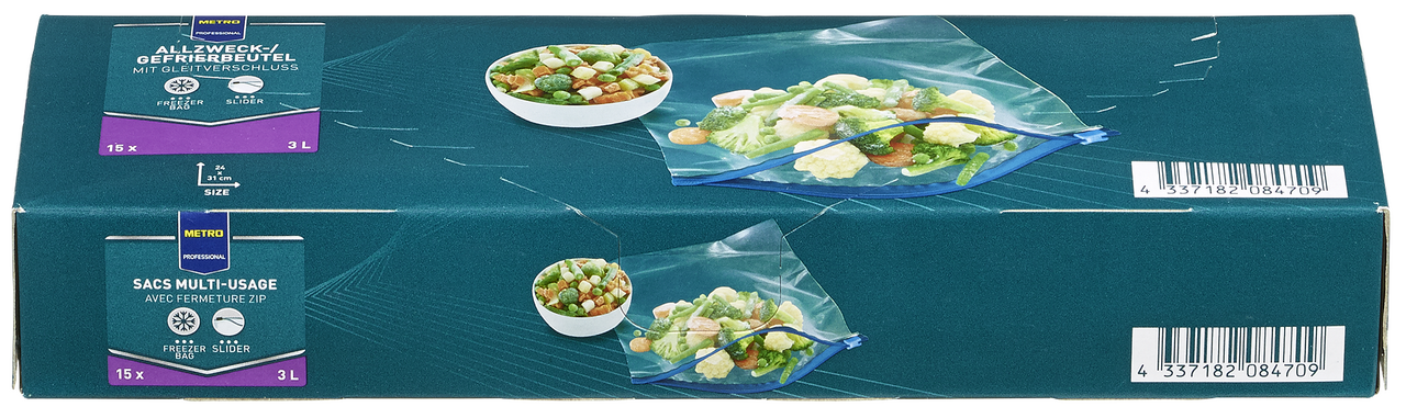 METRO PROFESSIONAL Zipper Sáček 3 l 15 ks