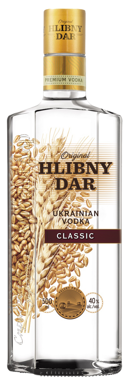 VODKA HLIBNY DAR 40% 0,5L