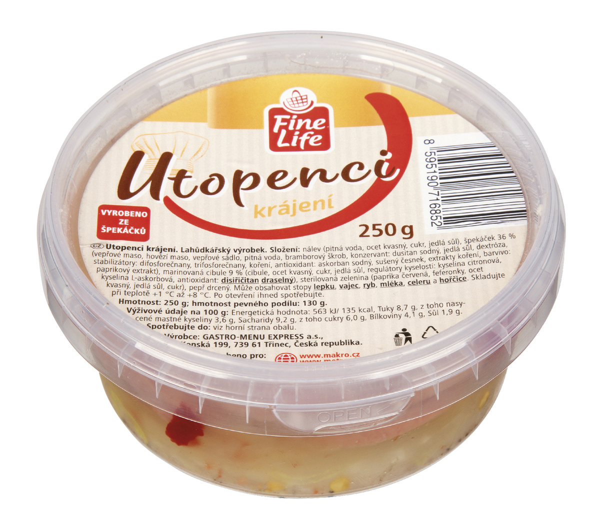 Fine Life Utopenci krájené (pevný podíl 130 g) 250 g
