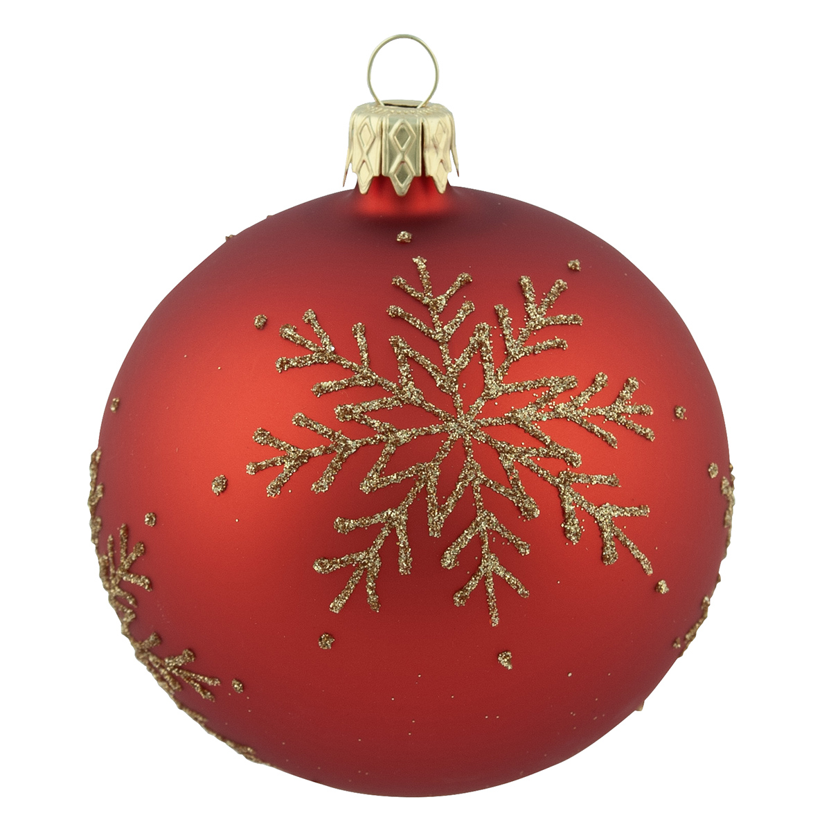 Tarrington House Ozdoby 8 cm vločky červené 223074 4 ks