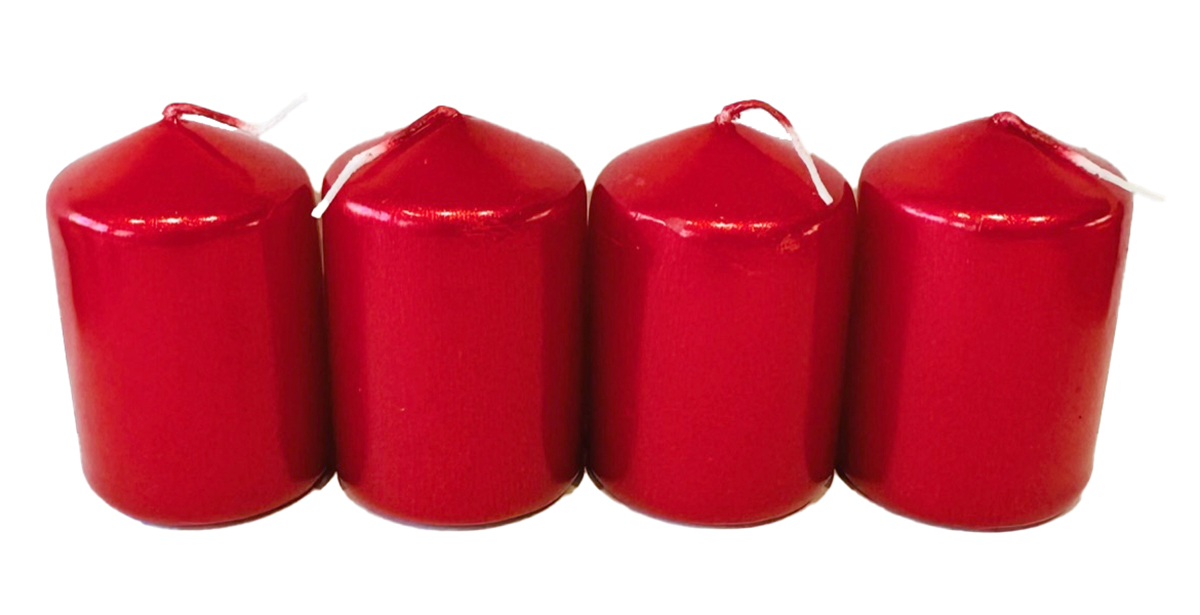 aro Svíčky 50/ 80 červené 223051 4 ks