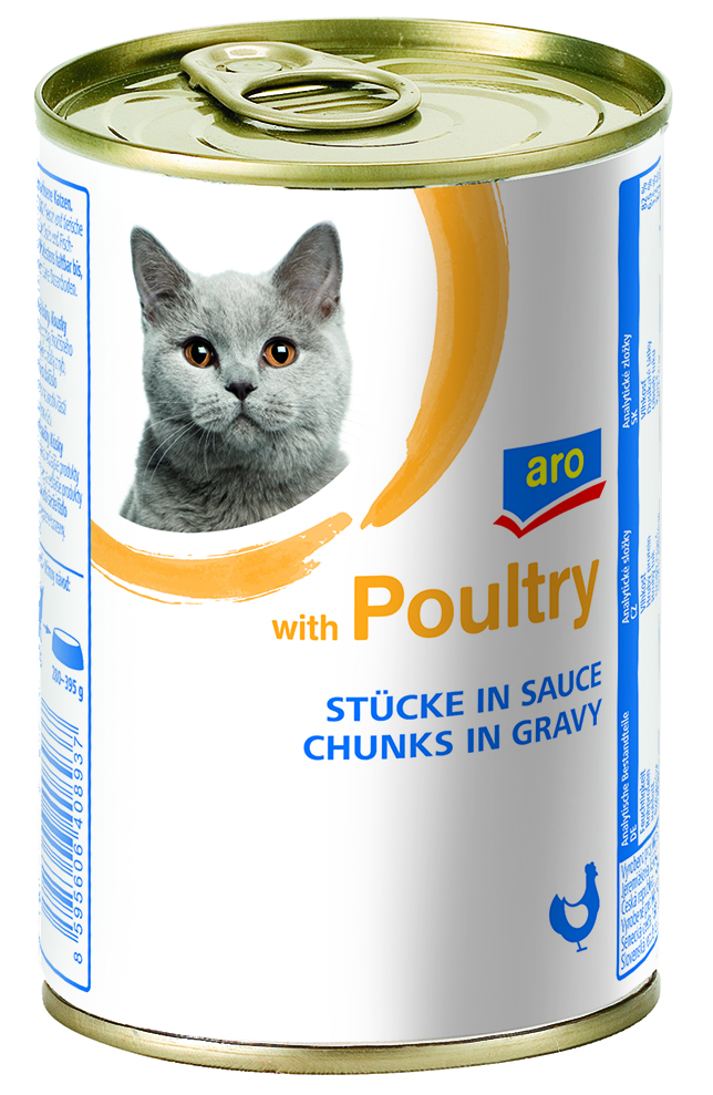 aro Drůběží kousky pro kočky 415 g