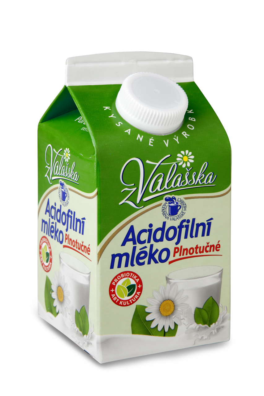 MLÉKÁRNA VALAŠSKÉ MEZIŘÍČÍ Mléko acidofilní 3,6 % chlaz. 500 g