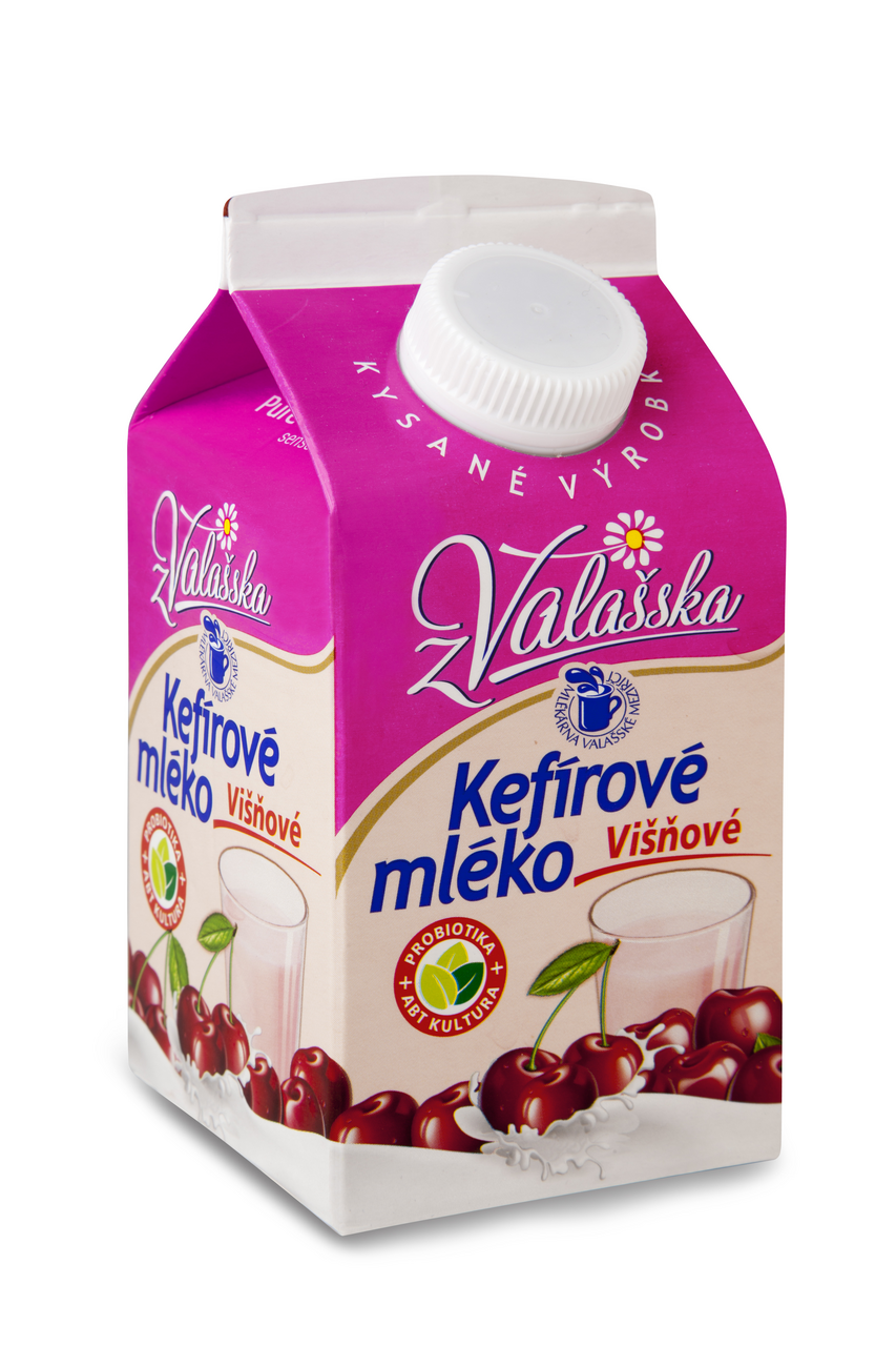 MLÉKÁRNA VALAŠSKÉ MEZIŘÍČÍ Mléko kefírové višeň chlaz. 450 g