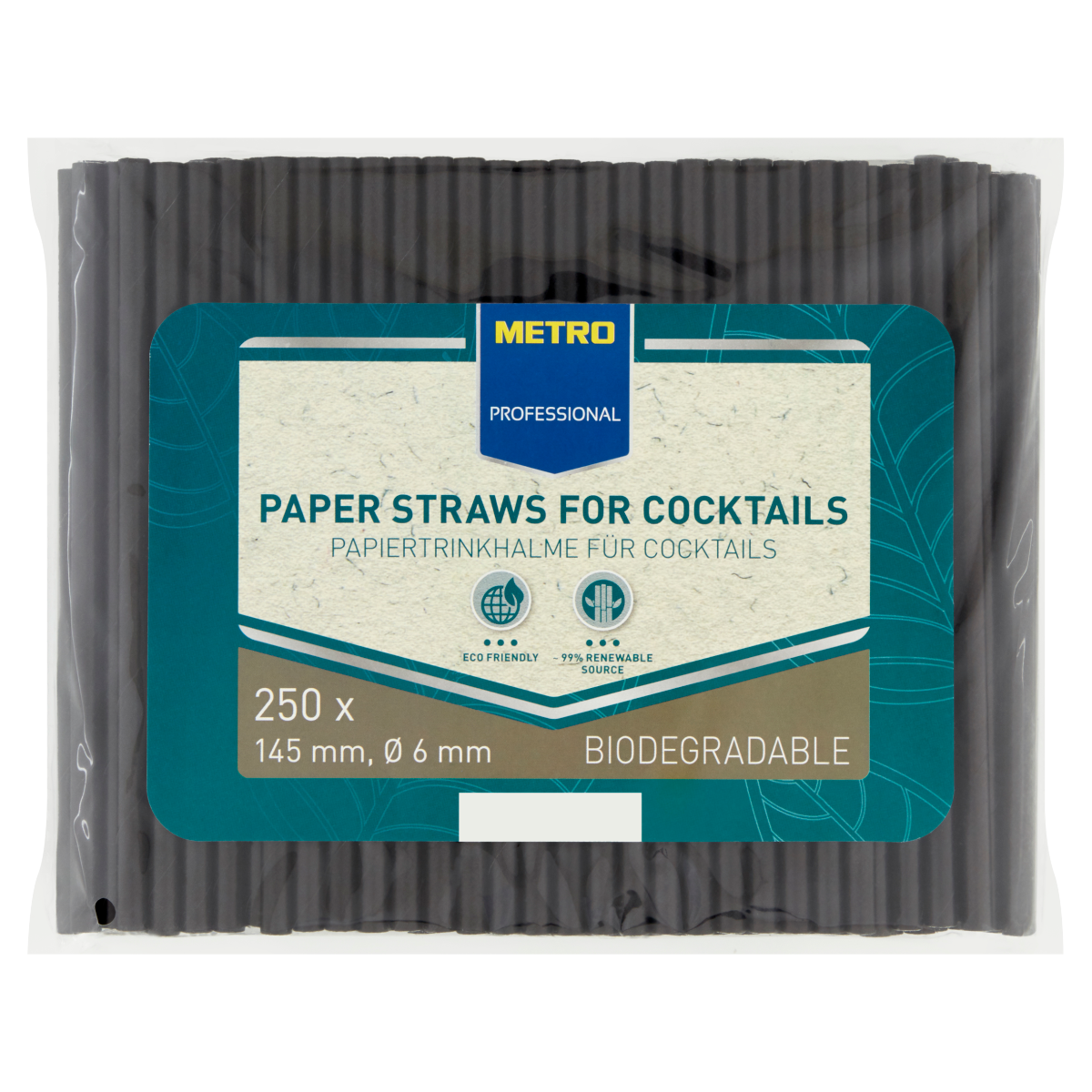METRO PROFESSIONAL Brčko koktejlové 145 mm papírové 250 ks